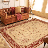 handmade Transitional Kafkaz Beige Rust Hand Knotted RECTANGLE 100% WOOL area rug 8 x 10